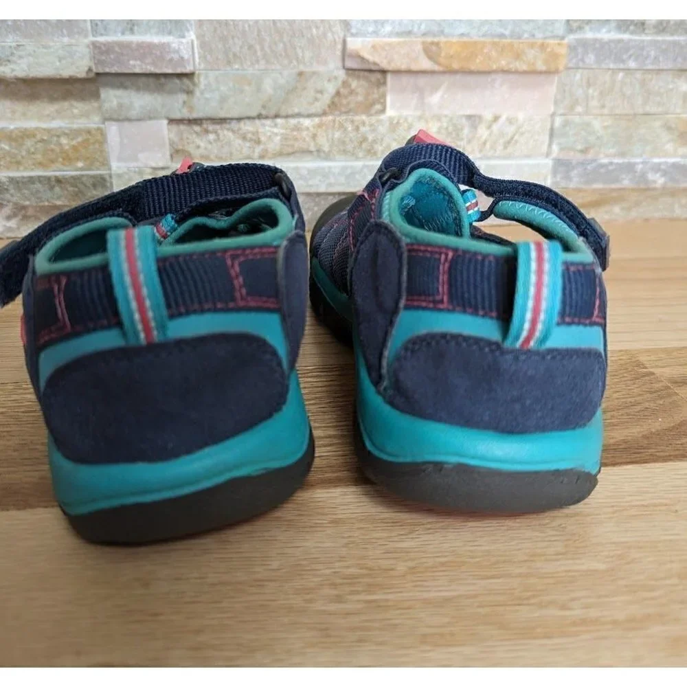 KEEN Girl's Newport H2 Hydro Sandals 1012316 Midnight Navy/Baltic Size 4